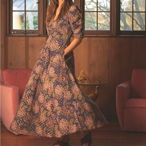 The Odells | Purple Floral on Gold Foil Base